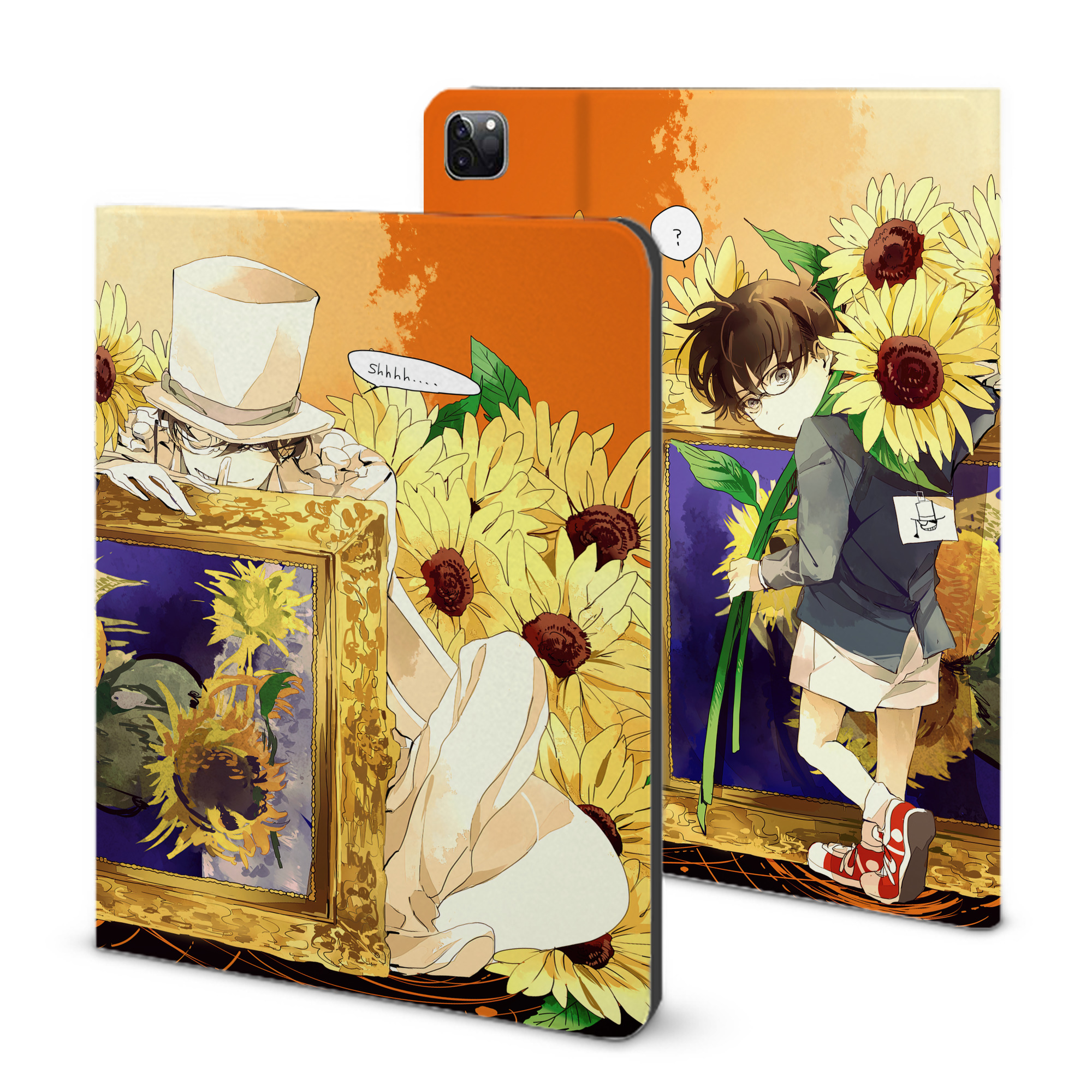 （画像用） 名探偵コナン Detective Conan IPad ケース ブック型 PUレザー TPU 耐衝撃 軽量 薄型 ペン収納なし 全面保護 IPad 各モデル対応
